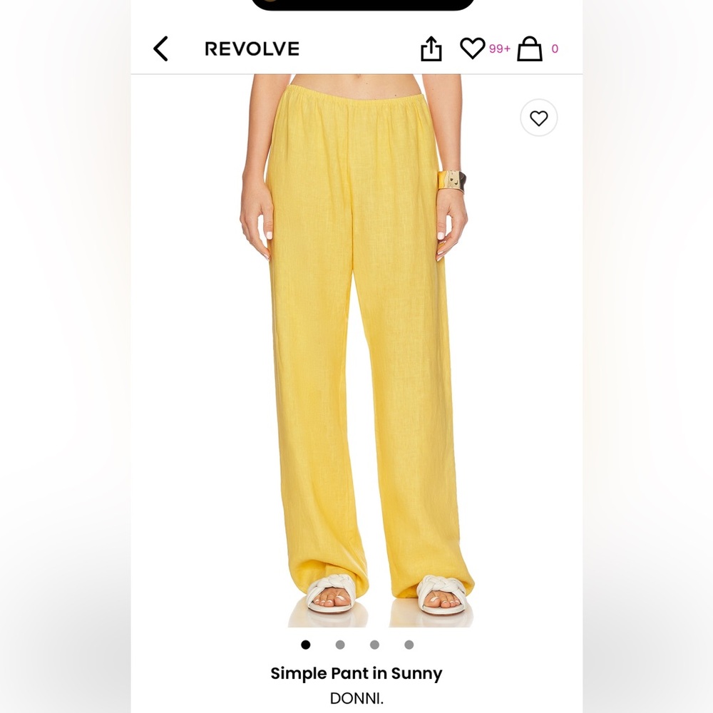 Worn once yellow linen pants